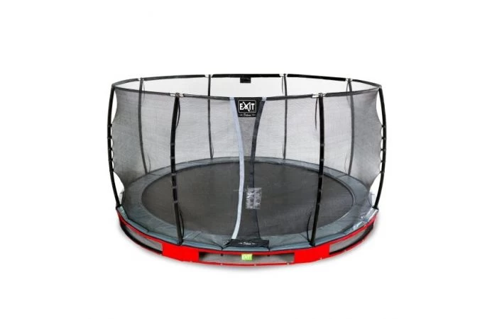 EXIT Elegant Premium Inground Trampoline Met Deluxe Veiligheidsnet 366 Rood 2 EXIT Elegant Premium Inground Trampoline Met Deluxe Veiligheidsnet 366 Rood - Afbeelding 2