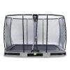 EXIT Elegant Premium Inground Trampoline Met Deluxe Veiligheidsnet 244x427 Grijs