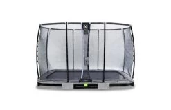 EXIT Elegant Premium Inground Trampoline Met Deluxe Veiligheidsnet 244x427 Grijs