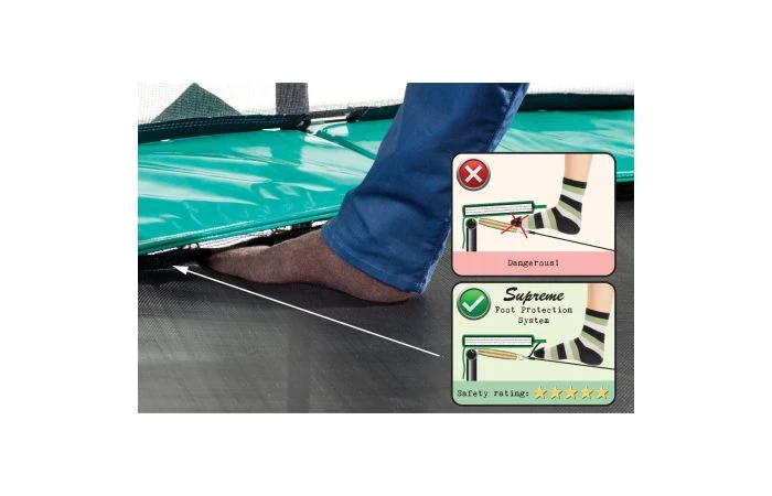 EXIT Supreme Trampoline ø427cm Met Ladder En Schoenenzak Groen 3 EXIT Supreme Trampoline ø427cm Met Ladder En Schoenenzak Groen - Afbeelding 3