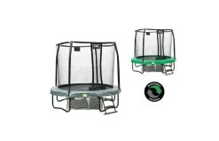Beste Trampoline Winkel -Beste Trampoline Winkel 10 91 08 02 exit jumparena trampoline o244cm met ladder en schoenenzak groen grijs 1