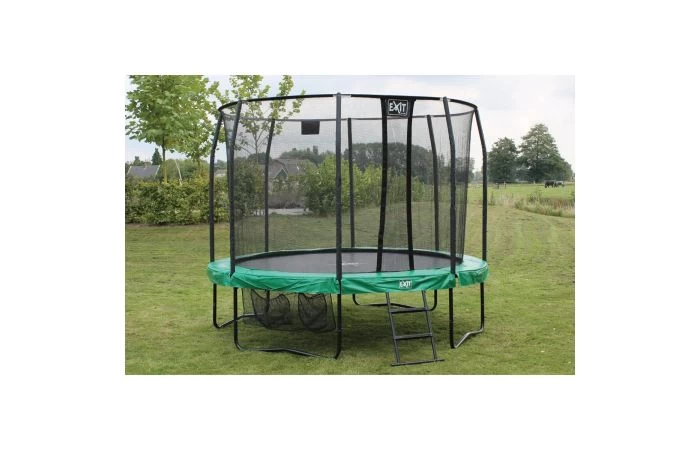 EXIT JumpArena Trampoline 427cm Met Ladder En Schoenenzak - Groen/grijs 5 EXIT JumpArena Trampoline 427cm Met Ladder En Schoenenzak - Groen/grijs - Afbeelding 5