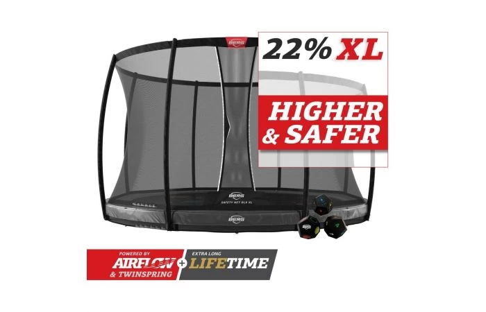 BERG Elite InGround 430 Grijs Levels + Veiligheidsnet Deluxe Xl 1 BERG Elite InGround 430 Grijs Levels + Veiligheidsnet Deluxe Xl