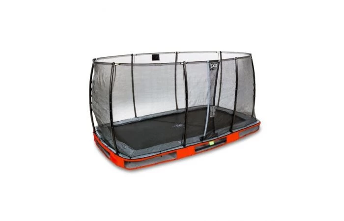 EXIT Elegant Inground Trampoline Met Economy Veiligheidsnet 244x427 Rood 2 EXIT Elegant Inground Trampoline Met Economy Veiligheidsnet 244x427 Rood - Afbeelding 2