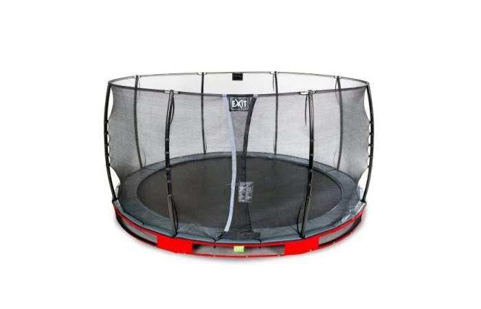 EXIT Elegant Inground Trampoline Met Economy Veiligheidsnet 427 Rood 2 EXIT Elegant Inground Trampoline Met Economy Veiligheidsnet 427 Rood - Afbeelding 2