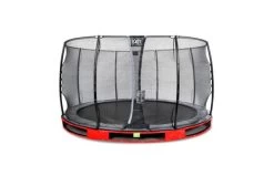 EXIT Elegant Inground Trampoline Met Economy Veiligheidsnet 366 Rood