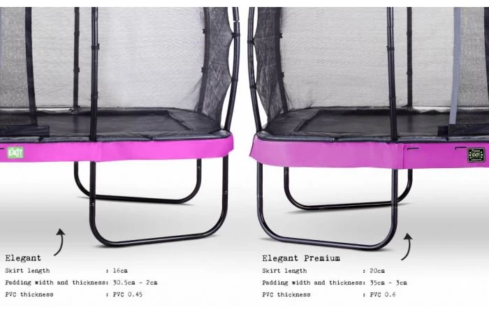 EXIT Elegant Trampoline Met Economy Veiligheidsnet 214x366 Paars 8 EXIT Elegant Trampoline Met Economy Veiligheidsnet 214x366 Paars - Afbeelding 8