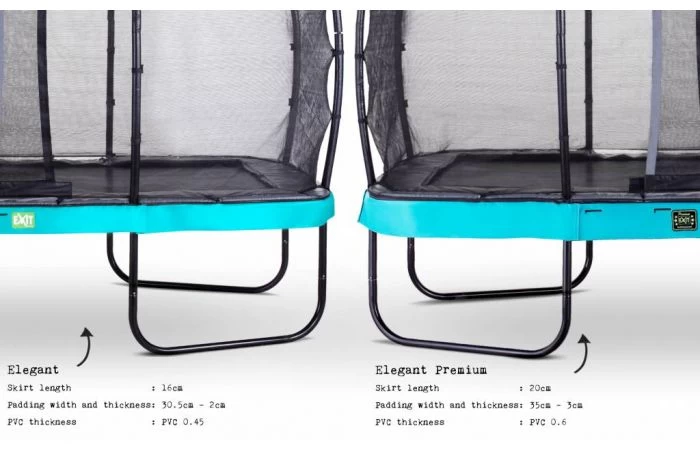 EXIT Elegant Trampoline Met Economy Veiligheidsnet 244x427 Blauw 8 EXIT Elegant Trampoline Met Economy Veiligheidsnet 244x427 Blauw - Afbeelding 8