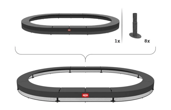 BERG Grand Champion Box 2/2 Inground Grijs 1 BERG Grand Champion Box 2/2 Inground Grijs