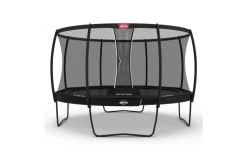 BERG Champion Regular Trampoline 430 Zwart + Veiligheidsnet Deluxe
