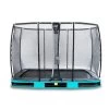 EXIT Elegant Premium Inground Trampoline Met Deluxe Veiligheidsnet 214x366 Blauw
