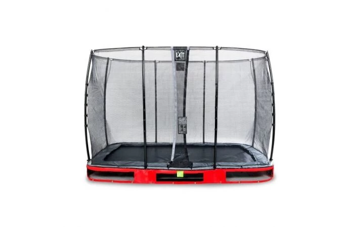EXIT Elegant Inground Trampoline Met Economy Veiligheidsnet 214x366 Rood 1 EXIT Elegant Inground Trampoline Met Economy Veiligheidsnet 214x366 Rood