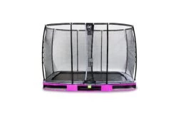 EXIT Elegant Premium Inground Trampoline Met Deluxe Veiligheidsnet 214x366 Paars