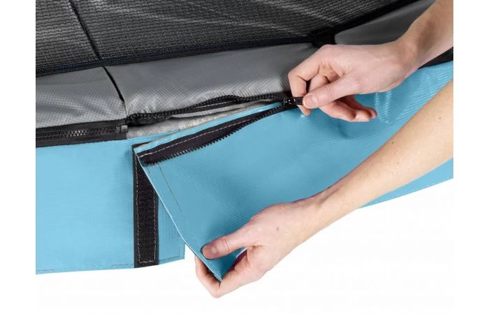 EXIT Elegant Premium Trampoline Met Deluxe Veiligheidsnet 244x427 Blauw 3 EXIT Elegant Premium Trampoline Met Deluxe Veiligheidsnet 244x427 Blauw - Afbeelding 3