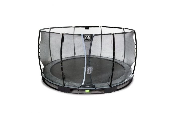EXIT Elegant Premium Inground Trampoline Met Deluxe Veiligheidsnet 427 Zwart 2 EXIT Elegant Premium Inground Trampoline Met Deluxe Veiligheidsnet 427 Zwart - Afbeelding 2