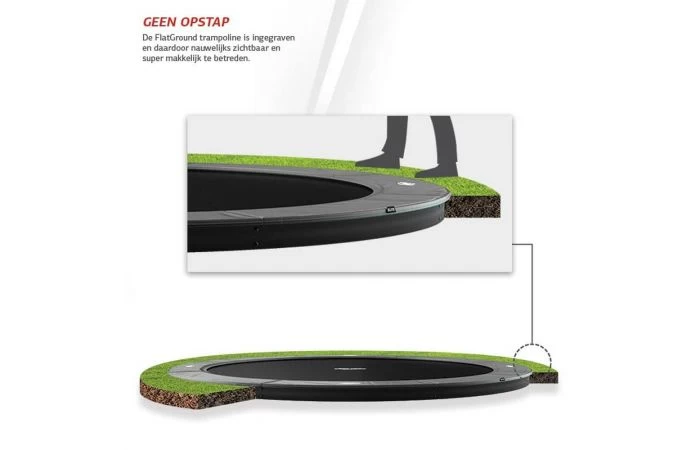 BERG Elite FlatGround Trampoline Sports 330 Grijs 8 BERG Elite FlatGround Trampoline Sports 330 Grijs - Afbeelding 8
