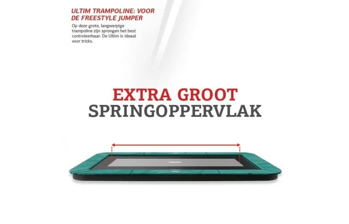 BERG Ultim Champion Regular 330x220 Groen + Veiligheidsnet Deluxe 8 BERG Ultim Champion Regular 330x220 Groen + Veiligheidsnet Deluxe - Afbeelding 8