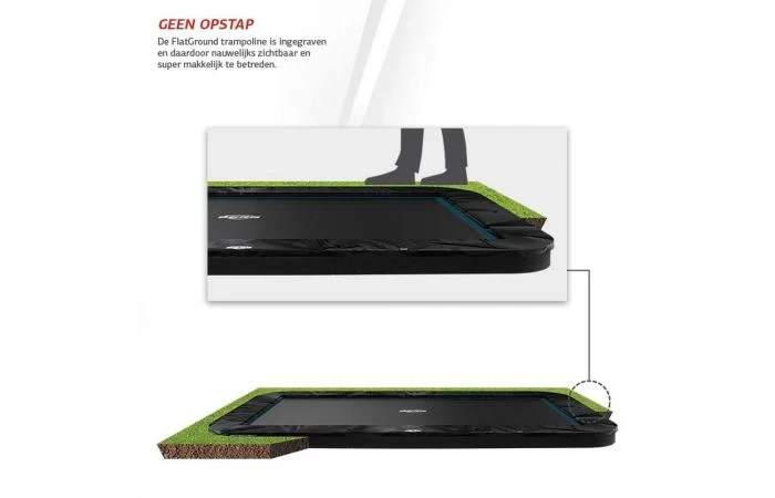 BERG Ultim Elite FlatGround Trampoline Sports 500x300 Grijs + AeroWall 7 BERG Ultim Elite FlatGround Trampoline Sports 500x300 Grijs + AeroWall - Afbeelding 7