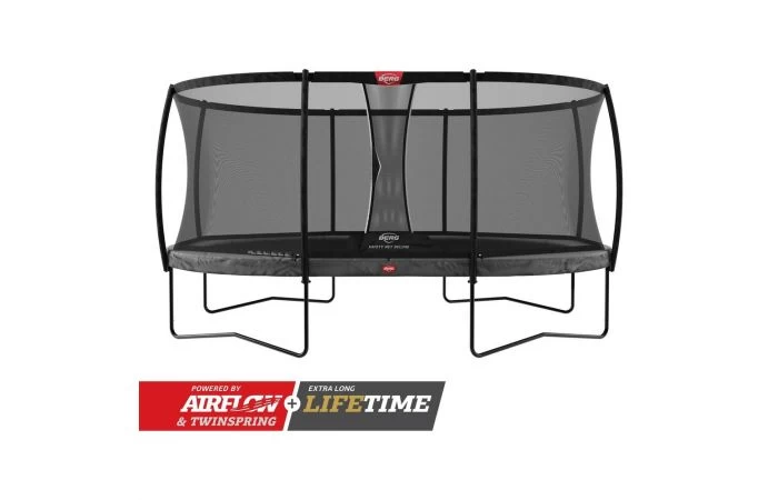 BERG Grand Champion Regular 520x345 Grijs + Veiligheidsnet Deluxe 1 BERG Grand Champion Regular 520x345 Grijs + Veiligheidsnet Deluxe