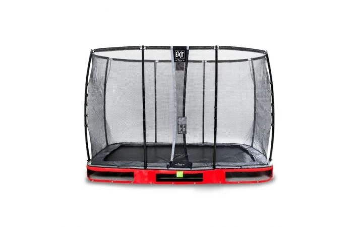 EXIT Elegant Premium Inground Trampoline Met Deluxe Veiligheidsnet 214x366 Rood 1 EXIT Elegant Premium Inground Trampoline Met Deluxe Veiligheidsnet 214x366 Rood
