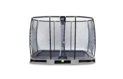 EXIT Elegant Premium Inground Trampoline Met Deluxe Veiligheidsnet 214x366 Grijs