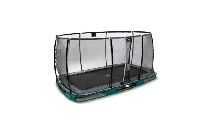 EXIT Elegant Premium Inground Trampoline Met Deluxe Veiligheidsnet 244x427 Groen 2 EXIT Elegant Premium Inground Trampoline Met Deluxe Veiligheidsnet 244x427 Groen - Afbeelding 2