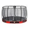 EXIT Elegant Premium Inground Trampoline Met Deluxe Veiligheidsnet 366 Rood