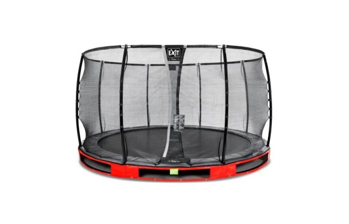 EXIT Elegant Premium Inground Trampoline Met Deluxe Veiligheidsnet 366 Rood 1 EXIT Elegant Premium Inground Trampoline Met Deluxe Veiligheidsnet 366 Rood