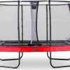 EXIT Elegant Premium Trampoline Met Deluxe Veiligheidsnet 214x366 Rood