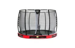 EXIT Elegant Premium Inground Trampoline Met Deluxe Veiligheidsnet 305 Rood
