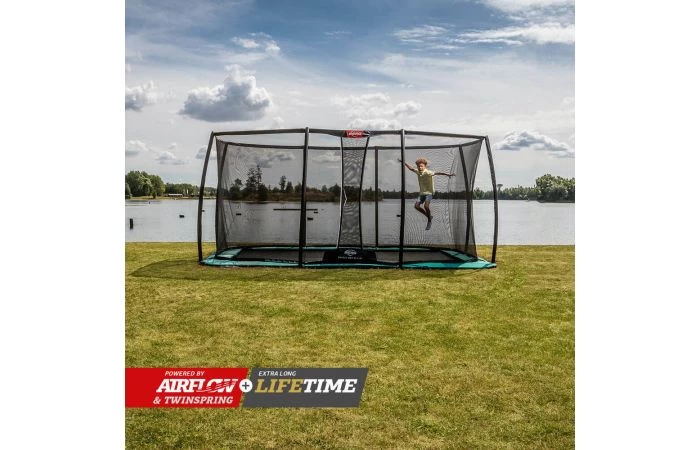 BERG Ultim Champion FlatGround 410x250 Grijs + Veiligheidsnet Deluxe Xl 4 BERG Ultim Champion FlatGround 410x250 Grijs + Veiligheidsnet Deluxe Xl - Afbeelding 4