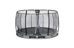 EXIT Elegant Premium Inground Trampoline Met Deluxe Veiligheidsnet 427 Grijs