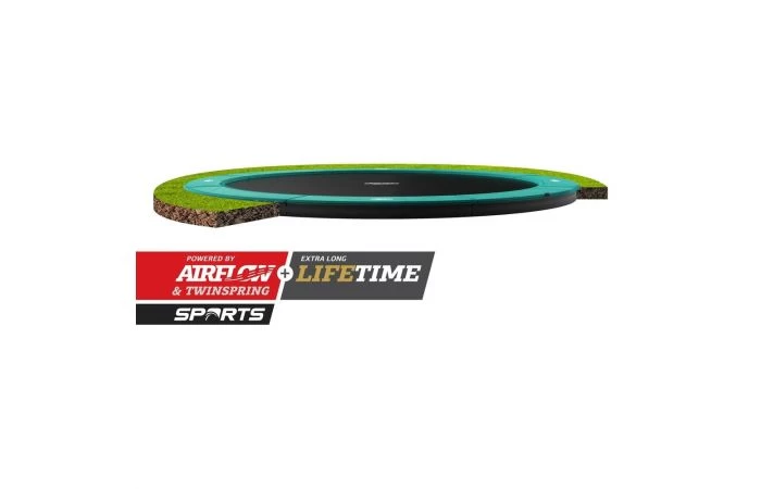 BERG Champion FlatGround Sports Trampoline 430 Groen 1 BERG Champion FlatGround Sports Trampoline 430 Groen