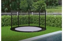 Akrobat Primus Flat To The Ground Trampoline Met Half Veiligheidsnet -Beste Trampoline Winkel akrobat primus halfveiligheidsnet 3 w 1 3 1 1