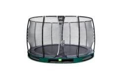 EXIT Elegant Premium Inground Trampoline Met Deluxe Veiligheidsnet 366 Groen