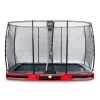 EXIT Elegant Inground Trampoline Met Economy Veiligheidsnet 244x427 Rood