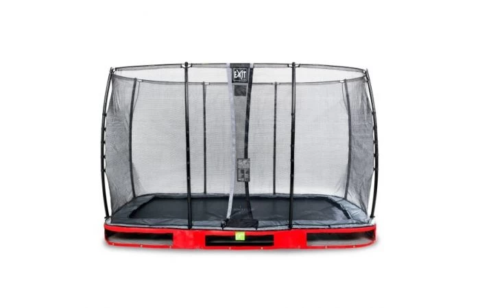 EXIT Elegant Inground Trampoline Met Economy Veiligheidsnet 244x427 Rood 1 EXIT Elegant Inground Trampoline Met Economy Veiligheidsnet 244x427 Rood
