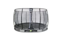 EXIT Elegant Inground Trampoline Met Economy Veiligheidsnet 366 Grijs
