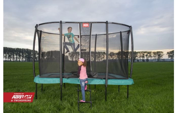 BERG Ultim Champion Regular 330x220 Groen + Veiligheidsnet Deluxe 2 BERG Ultim Champion Regular 330x220 Groen + Veiligheidsnet Deluxe - Afbeelding 2