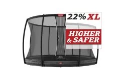 BERG Champion InGround 430 Grijs + Veiligheidsnet Deluxe Xl