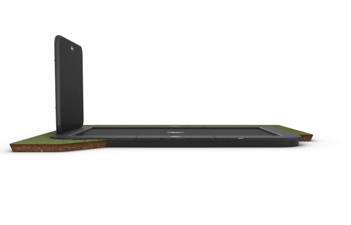 BERG Sports Ultim Champion FlatGround Trampoline 500 Grijs + AeroWall 1 BERG Sports Ultim Champion FlatGround Trampoline 500 Grijs + AeroWall