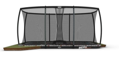 BERG Ultim Pro Bouncer FlatGround 500 + Veiligheidsnet Deluxe XL