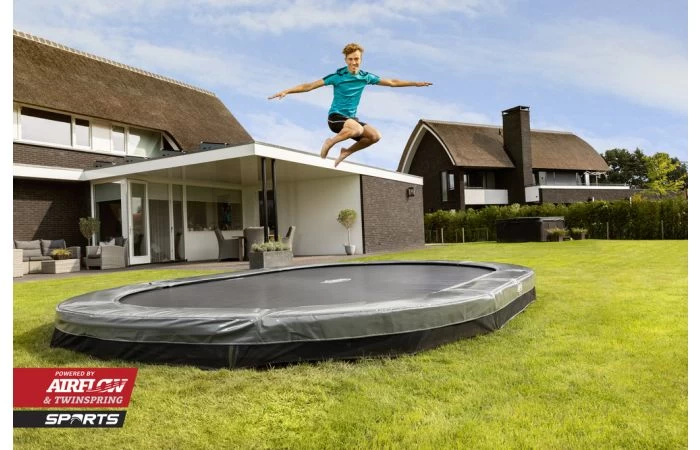 BERG Grand Elite InGround Trampoline Sports 520x345 Grijs 2 BERG Grand Elite InGround Trampoline Sports 520x345 Grijs - Afbeelding 2