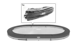 BERG Beschermrand Elite InGround 520x345 Grijs