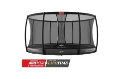 BERG Elite InGround 380 Grijs + Veiligheidsnet Deluxe