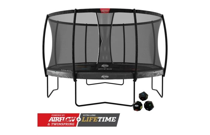 BERG Elite Regular 430 Grijs Levels + Veiligheidsnet Deluxe 1 BERG Elite Regular 430 Grijs Levels + Veiligheidsnet Deluxe