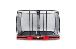 EXIT Elegant Premium Inground Trampoline Met Deluxe Veiligheidsnet 244x427 Rood