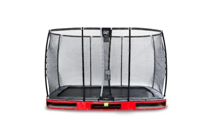 EXIT Elegant Premium Inground Trampoline Met Deluxe Veiligheidsnet 244x427 Rood 1 EXIT Elegant Premium Inground Trampoline Met Deluxe Veiligheidsnet 244x427 Rood