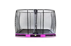 EXIT Elegant Premium Inground Trampoline Met Economy Veiligheidsnet 244x427 Paars