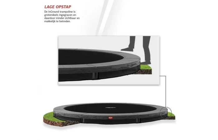 BERG Favorit InGround Trampoline Sports 430 Groen 6 BERG Favorit InGround Trampoline Sports 430 Groen - Afbeelding 6